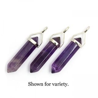 Silver Pendant - DT Point - Amethyst