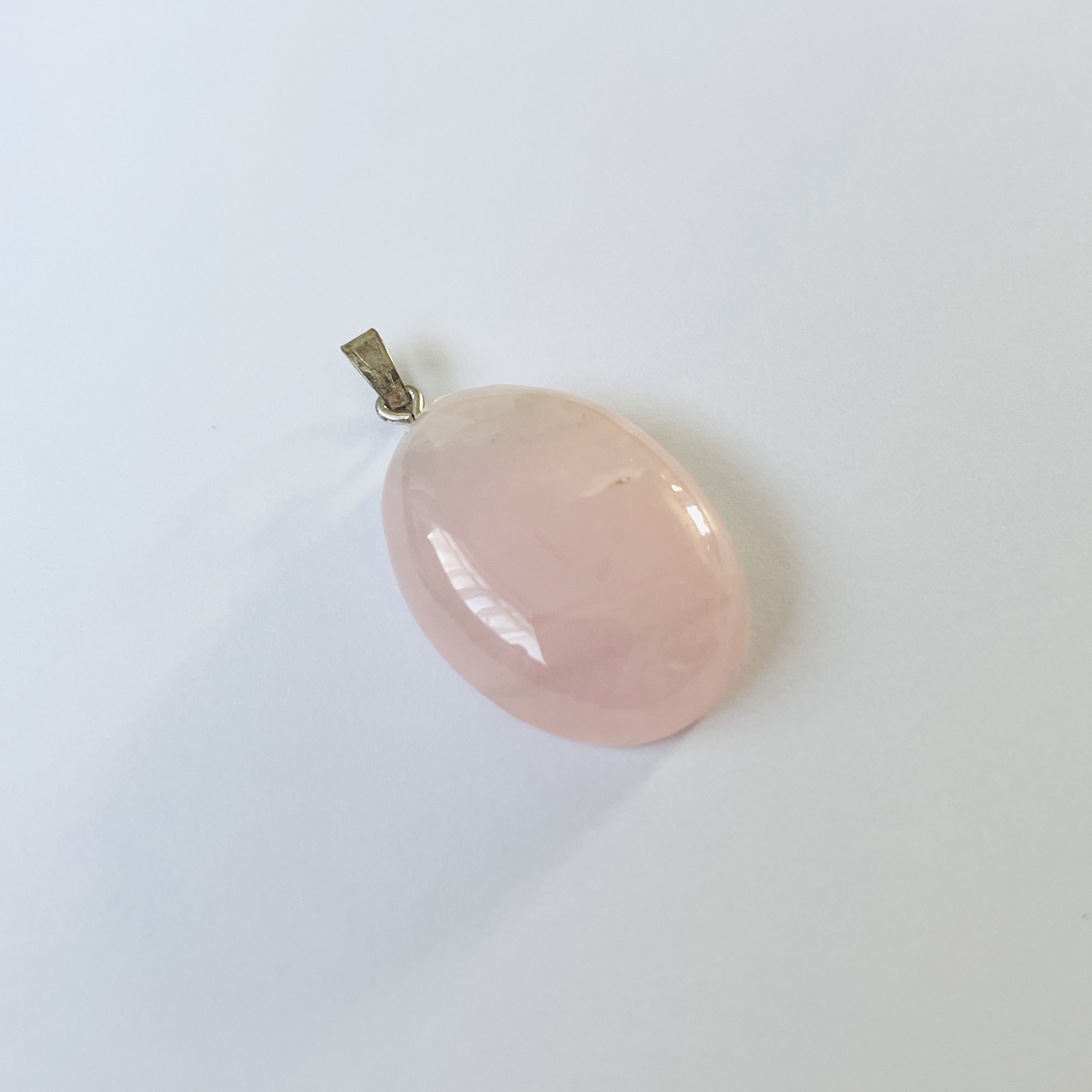 Rose Quartz oval pendant