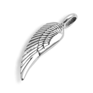 Single Angel Wing Pendant - Sterling Silver
