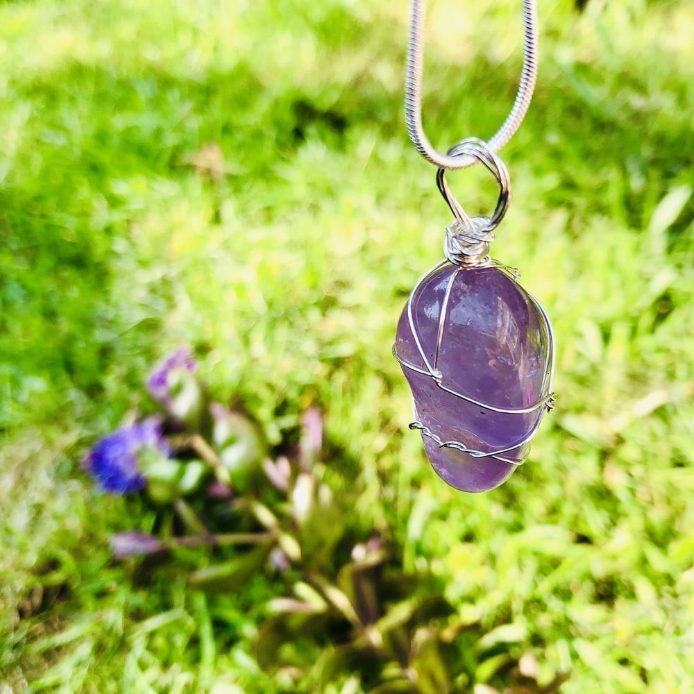 Amethyst Wire Wrapped Necklace