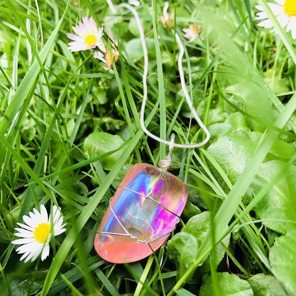 Pink Angel Aura Smooth Necklace