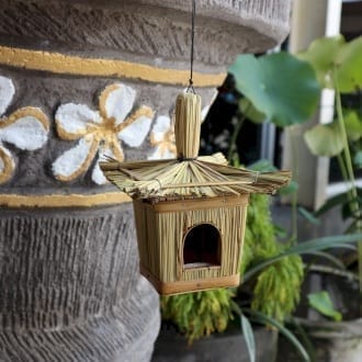 Square Seagrass Bird Box