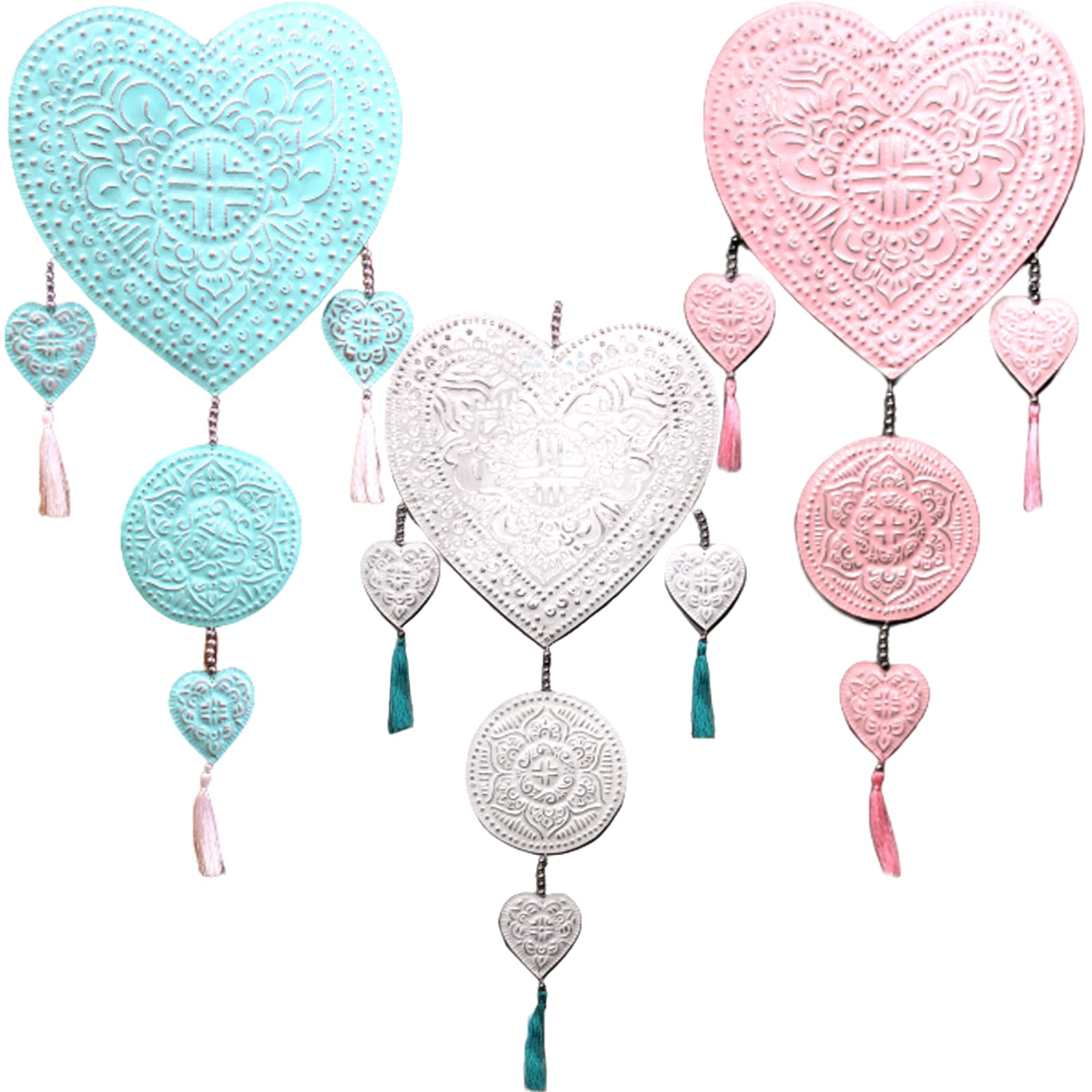 Aluminium Mobile Heart - Pink - Image 2