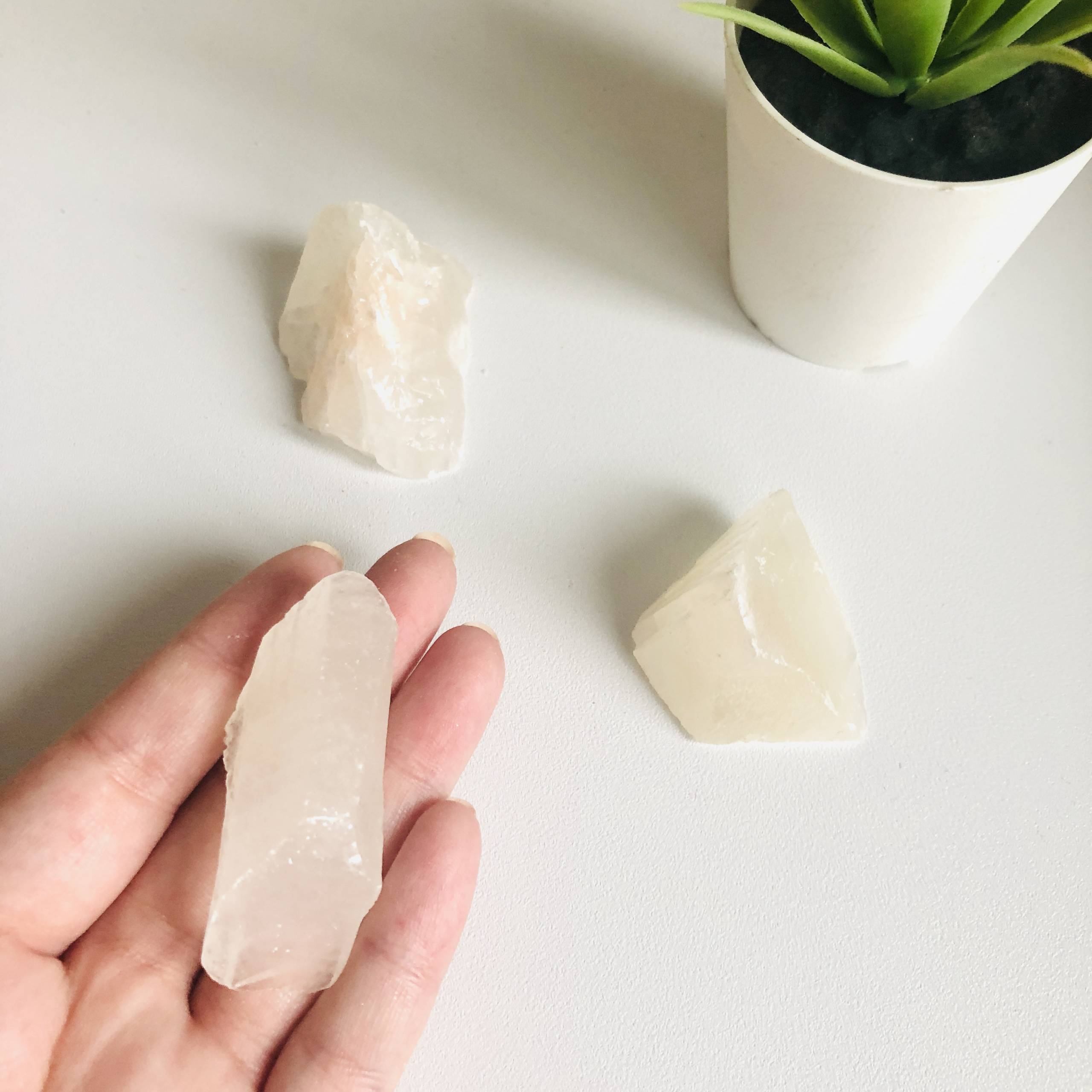 White Aragonite - Raw