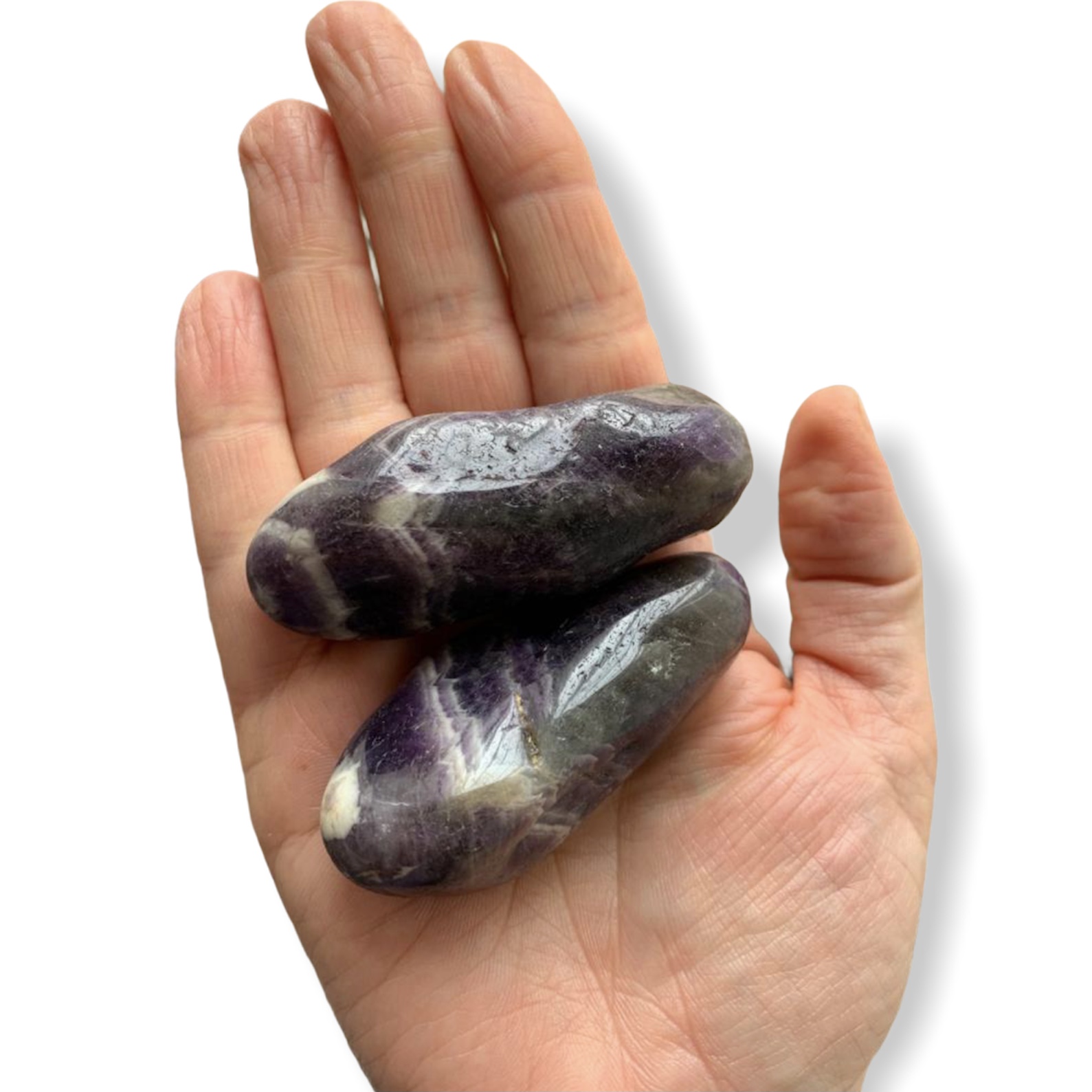Large Banded Amethyst Tumble Stone
