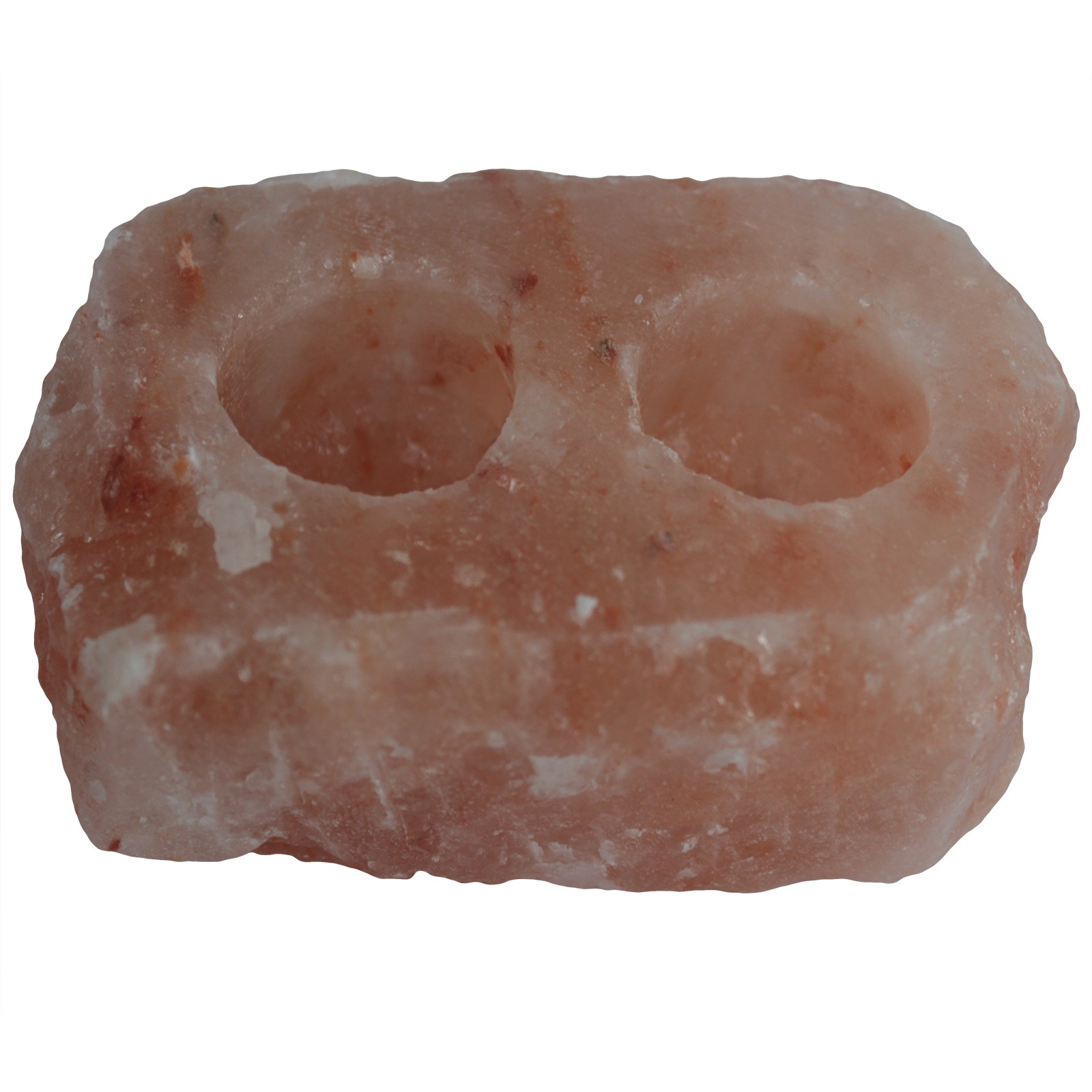 2 Holes Himalayan Salt Candle Holder - Image 2