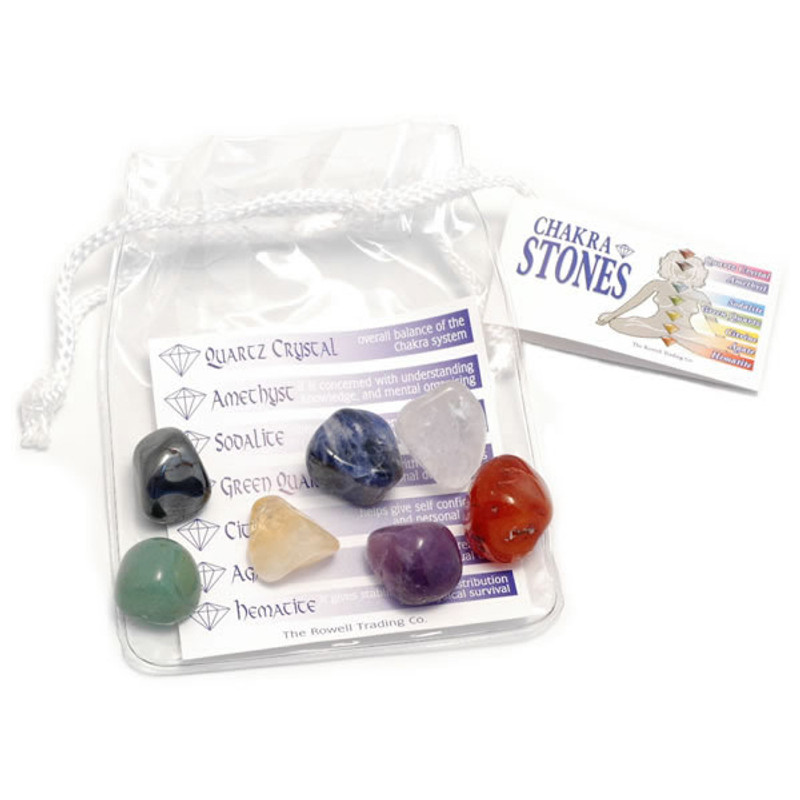 Chakra Tumblestone Set in Organza Bag
