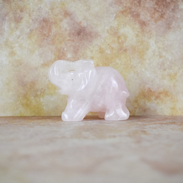 Rose Quartz Elephant