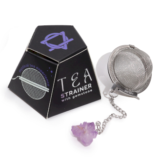 Raw Gemstone Tea Strainer - Amethyst Cluster SERENITY & CALM