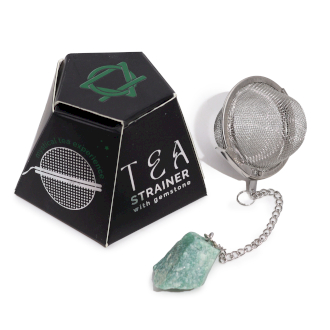 Raw Gemstone Tea Strainer - Green Aventurine PROSPERITY