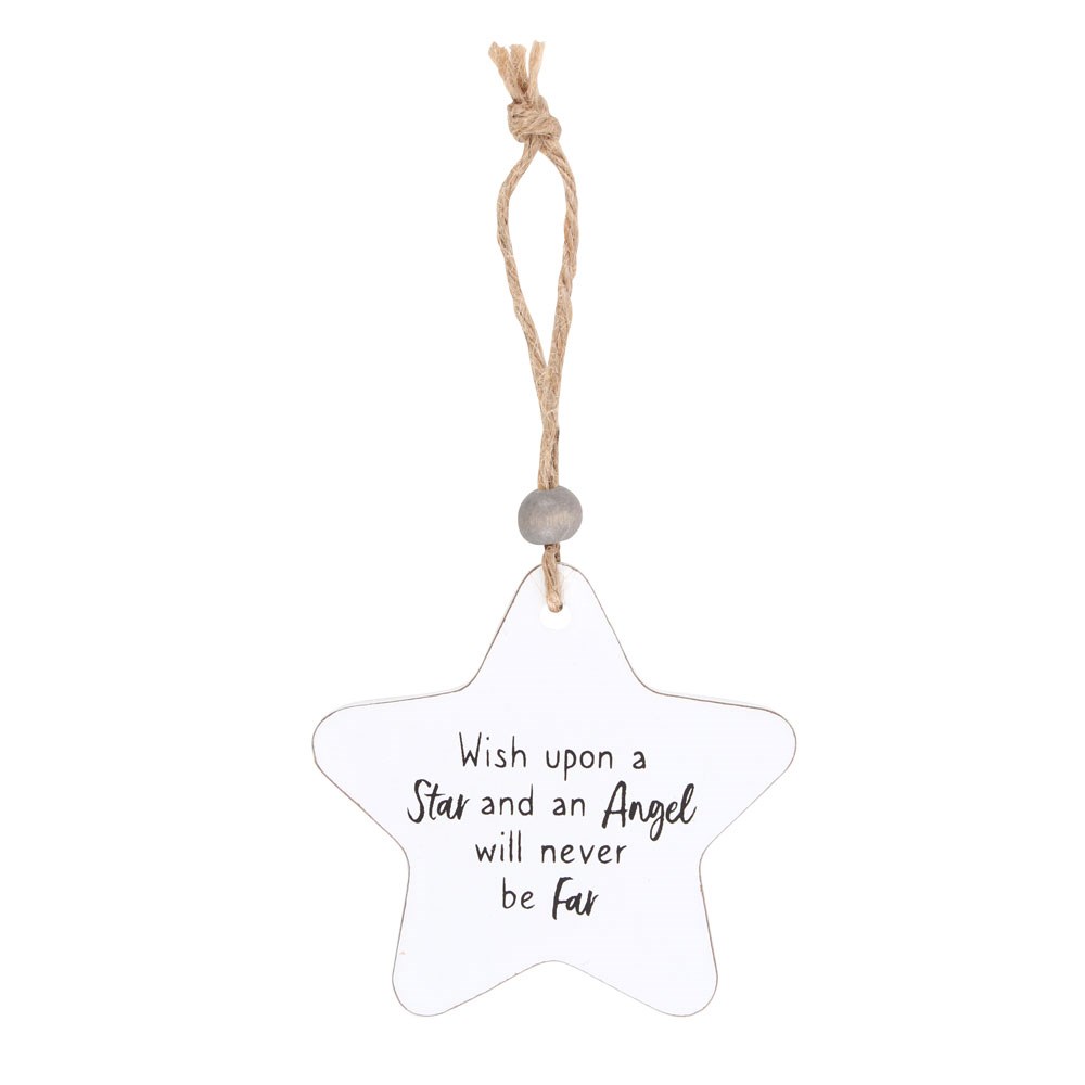 An angel will never be far Hanging Star Sign