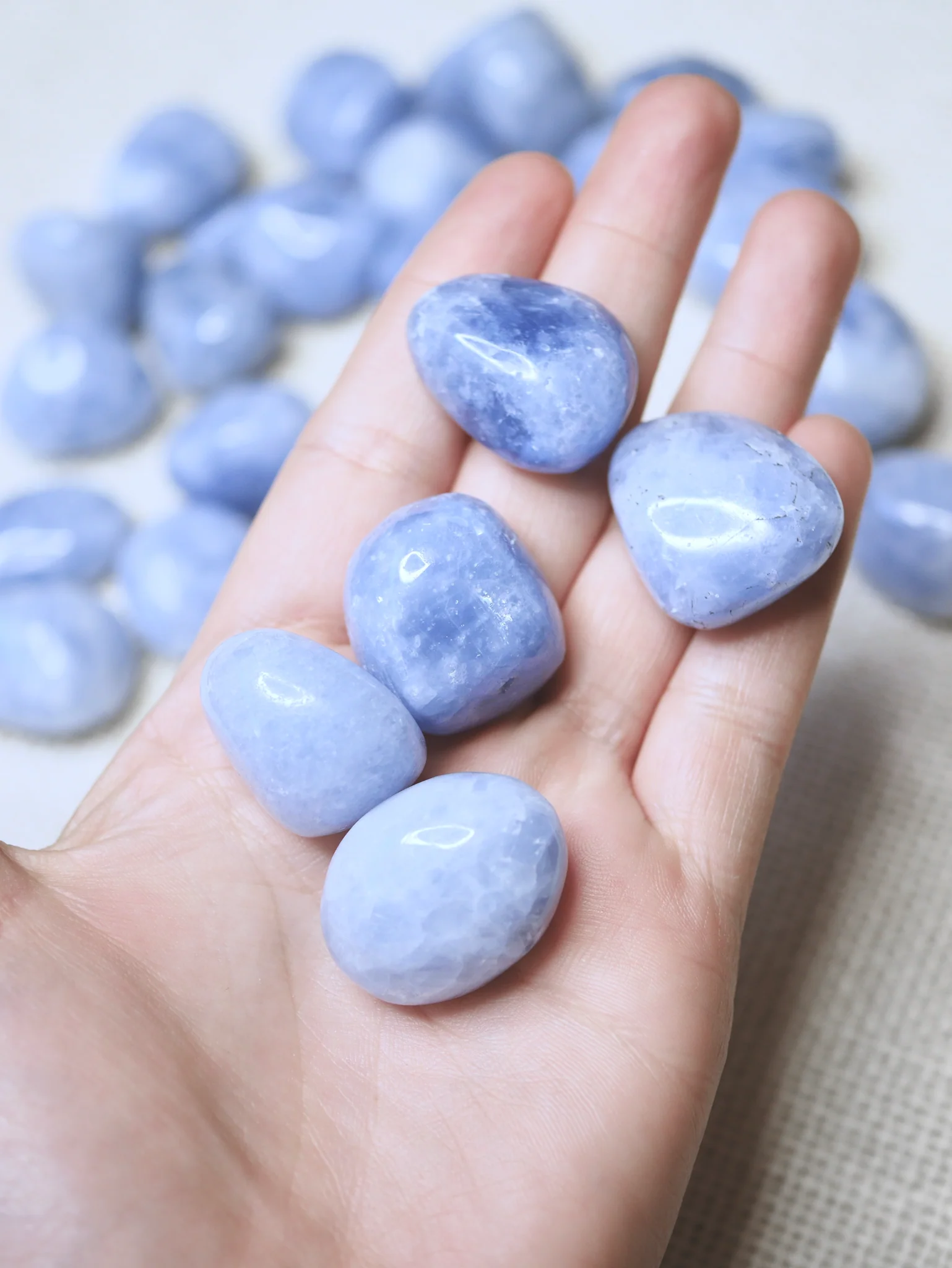 Blue Calcite - Tumblestone