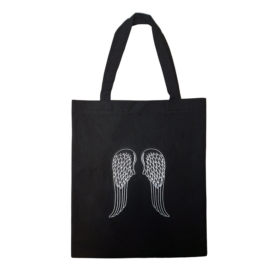 Angel Wings Embroidered Tote Bag